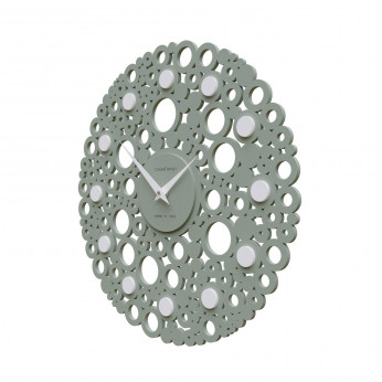 CalleaDesign Orologio da parete design moderno in legno con decoro a bolle Bollicine