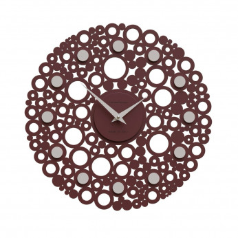 CalleaDesign Orologio da parete design moderno in legno con decoro a bolle Bollicine