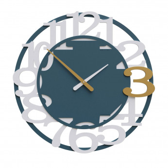 CalleaDesign Orologio da parete moderno in legno con numeri decorativi e lancette in metallo Viktor