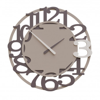 CalleaDesign Orologio da parete moderno in legno con numeri decorativi e lancette in metallo Viktor