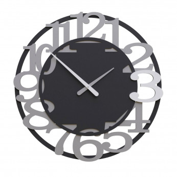 CalleaDesign Orologio da parete moderno in legno con numeri decorativi e lancette in metallo Viktor