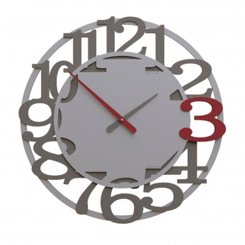 CalleaDesign Orologio da parete moderno in legno con numeri decorativi e lancette in metallo Viktor