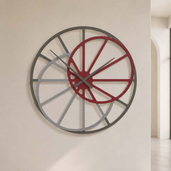 CalleaDesign Orologio da parete in legno di grandi dimensioni Theresa