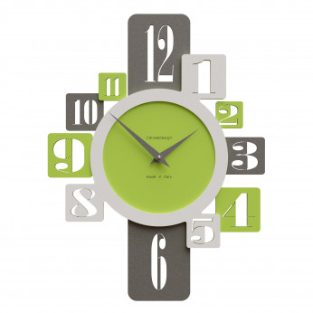 CalleaDesign Orologio da parete in legno per cucina o soggiorno di design moderno Onyx