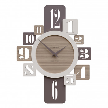 CalleaDesign Orologio da parete in legno per cucina o soggiorno di design moderno Onyx