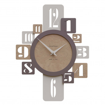 CalleaDesign Orologio da parete in legno per cucina o soggiorno di design moderno Onyx