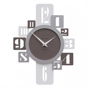 CalleaDesign Orologio da parete in legno per cucina o soggiorno di design moderno Onyx