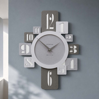 CalleaDesign Orologio da parete in legno per cucina o soggiorno di design moderno Onyx