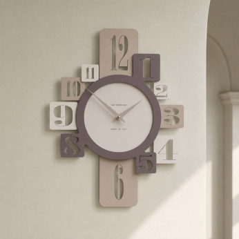 CalleaDesign Orologio da parete in legno per cucina o soggiorno di design moderno Onyx