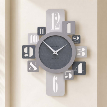 CalleaDesign Orologio da parete in legno per cucina o soggiorno di design moderno Onyx