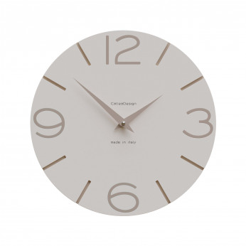 CalleaDesign Orologio da parete in legno rotondo dal design moderno Smile