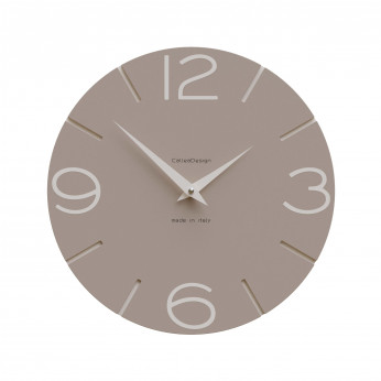 CalleaDesign Orologio da parete in legno rotondo dal design moderno Smile