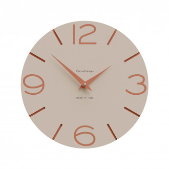 CalleaDesign Orologio da parete in legno rotondo dal design moderno Smile