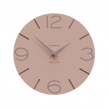 CalleaDesign Orologio da parete in legno rotondo dal design moderno Smile