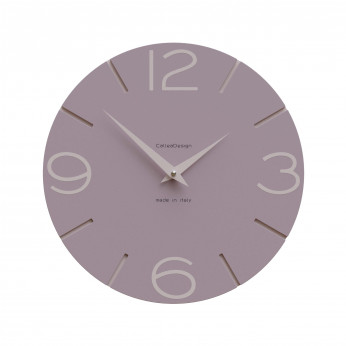 CalleaDesign Orologio da parete in legno rotondo dal design moderno Smile