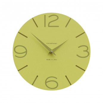 CalleaDesign Orologio da parete in legno rotondo dal design moderno Smile