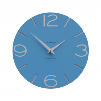 CalleaDesign Orologio da parete in legno rotondo dal design moderno Smile