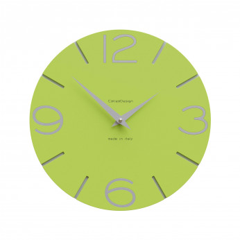 CalleaDesign Orologio da parete in legno rotondo dal design moderno Smile