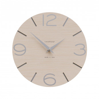 CalleaDesign Orologio da parete in legno rotondo dal design moderno Smile