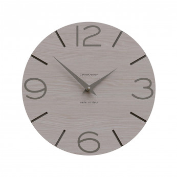 CalleaDesign Orologio da parete in legno rotondo dal design moderno Smile