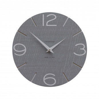 CalleaDesign Orologio da parete in legno rotondo dal design moderno Smile