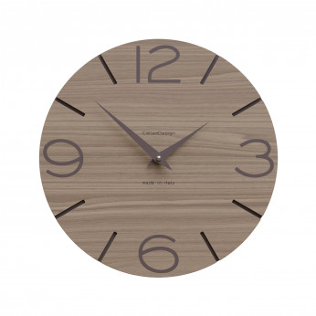 CalleaDesign Orologio da parete in legno rotondo dal design moderno Smile