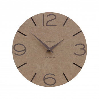 CalleaDesign Orologio da parete in legno rotondo dal design moderno Smile