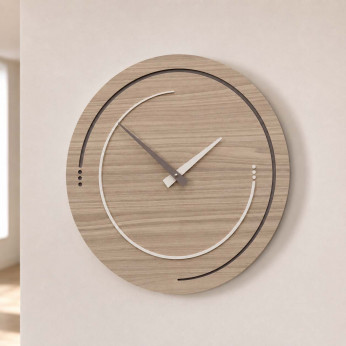 CalleaDesign Orologio da parete in legno per soggiorno o cucina di design moderno Sonar
