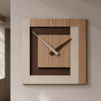 CalleaDesign Orologio da parete in legno piccolo per soggiorno Clock