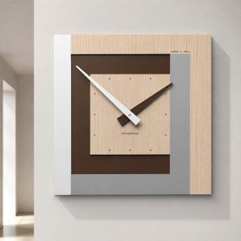CalleaDesign Orologio da parete in legno piccolo per soggiorno Clock