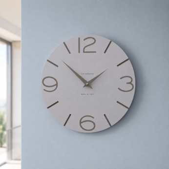 CalleaDesign Orologio da parete in legno rotondo dal design moderno Smile