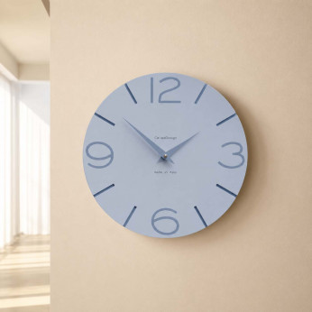 CalleaDesign Orologio da parete in legno rotondo dal design moderno Smile