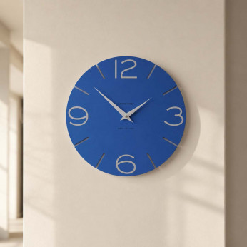 CalleaDesign Orologio da parete in legno rotondo dal design moderno Smile