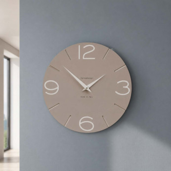 CalleaDesign Orologio da parete in legno rotondo dal design moderno Smile