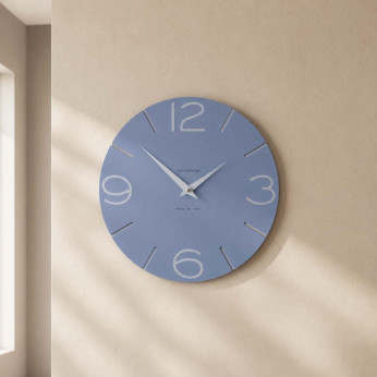 CalleaDesign Orologio da parete in legno rotondo dal design moderno Smile