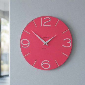 CalleaDesign Orologio da parete in legno rotondo dal design moderno Smile