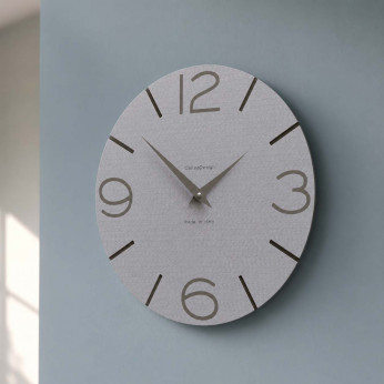 CalleaDesign Orologio da parete in legno rotondo dal design moderno Smile