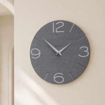 CalleaDesign Orologio da parete in legno rotondo dal design moderno Smile