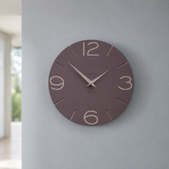 CalleaDesign Orologio da parete in legno rotondo dal design moderno Smile