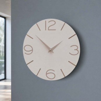 CalleaDesign Orologio da parete in legno rotondo dal design moderno Smile