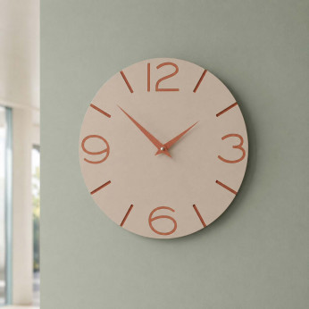 CalleaDesign Orologio da parete in legno rotondo dal design moderno Smile