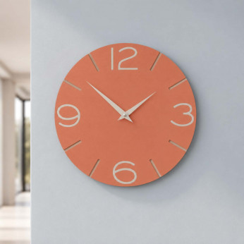 CalleaDesign Orologio da parete in legno rotondo dal design moderno Smile