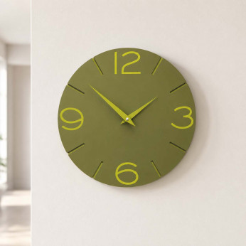 CalleaDesign Orologio da parete in legno rotondo dal design moderno Smile