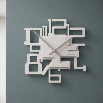 CalleaDesign Orologio da parete con numeri grandi in legno Kron