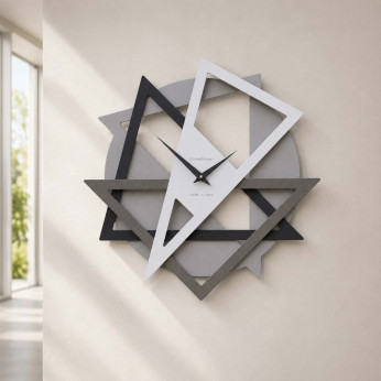 CalleaDesign Orologio da parete moderno con forme geometriche da salotto Geolo