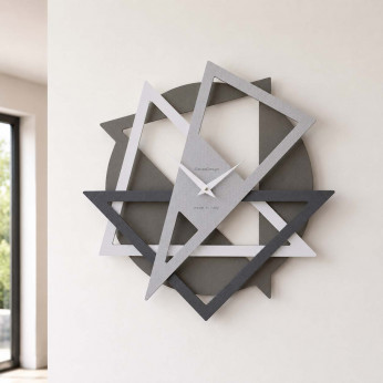 CalleaDesign Orologio da parete moderno con forme geometriche da salotto Geolo