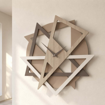 CalleaDesign Orologio da parete moderno con forme geometriche da salotto Geolo