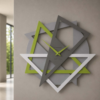 CalleaDesign Orologio da parete moderno con forme geometriche da salotto Geolo