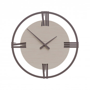 CalleaDesign Orologio da parete moderno grande in legno con numeri romani Sirio