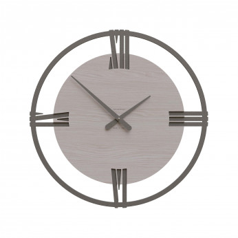 CalleaDesign Orologio da parete moderno grande in legno con numeri romani Sirio